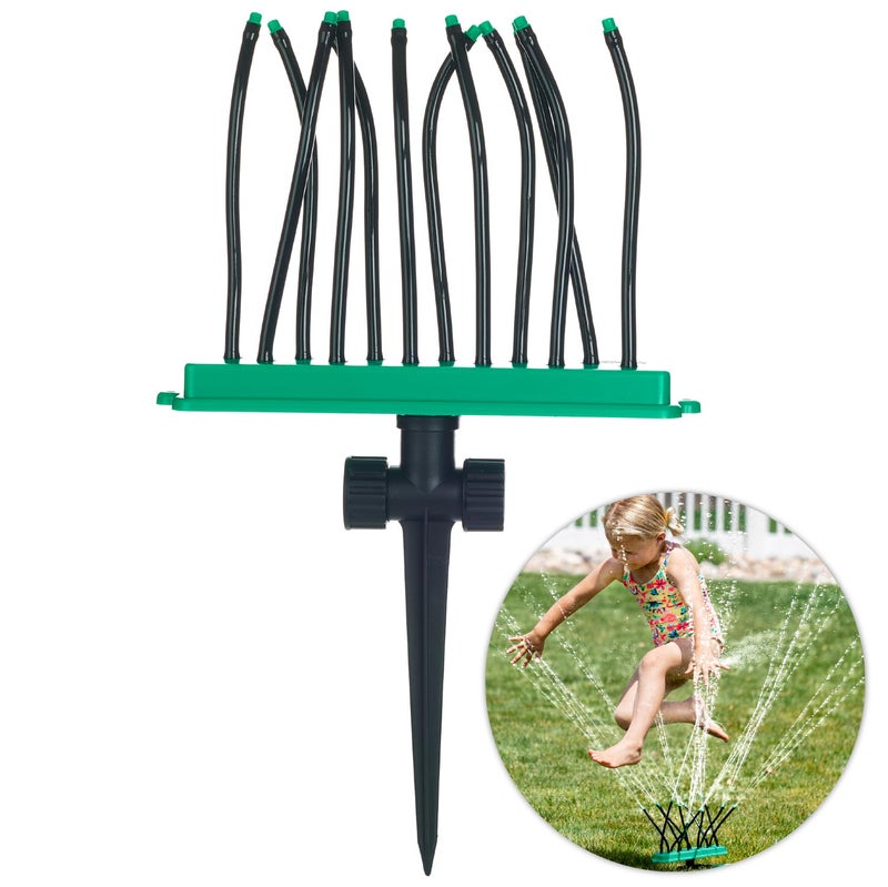 BACKYARD BLAST Soaker Sprinkler - Wire Inserts in Each Tube to Direct Water Stream - Image 1