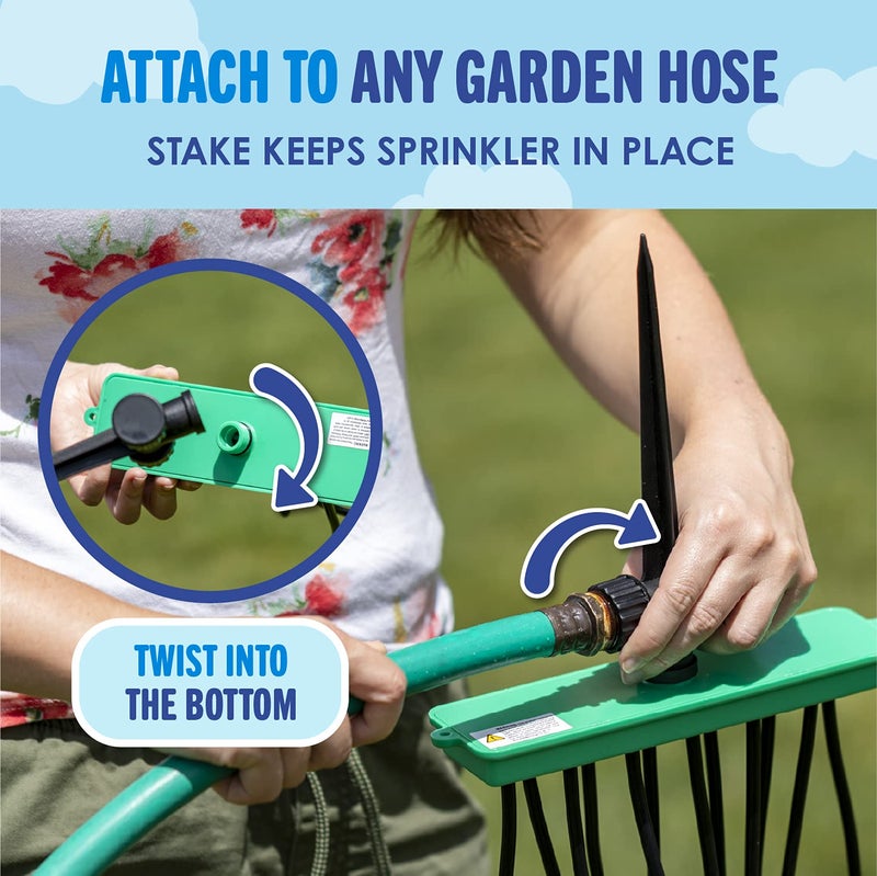 BACKYARD BLAST Soaker Sprinkler - Wire Inserts in Each Tube to Direct Water Stream - Image 3