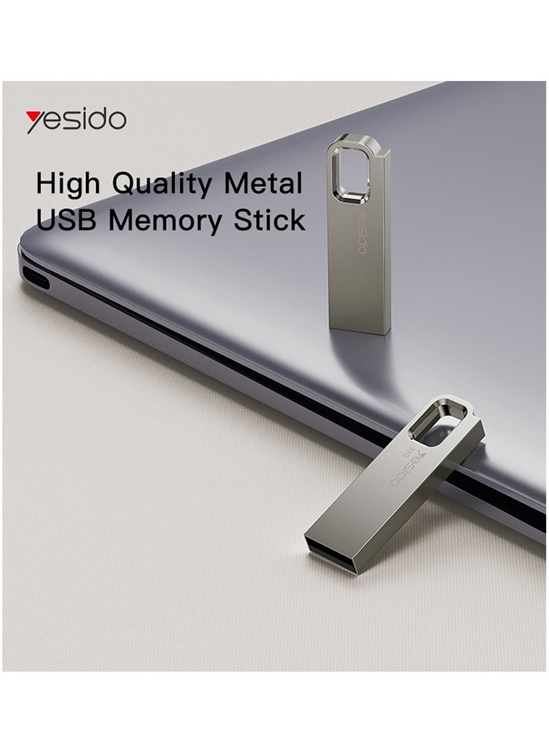 Yesido Yesido FL13 Flash Drive High Speed Storage Metal Body Fast Data 32GB USB2.0 USB Flash Disk - Silver  - Image 3
