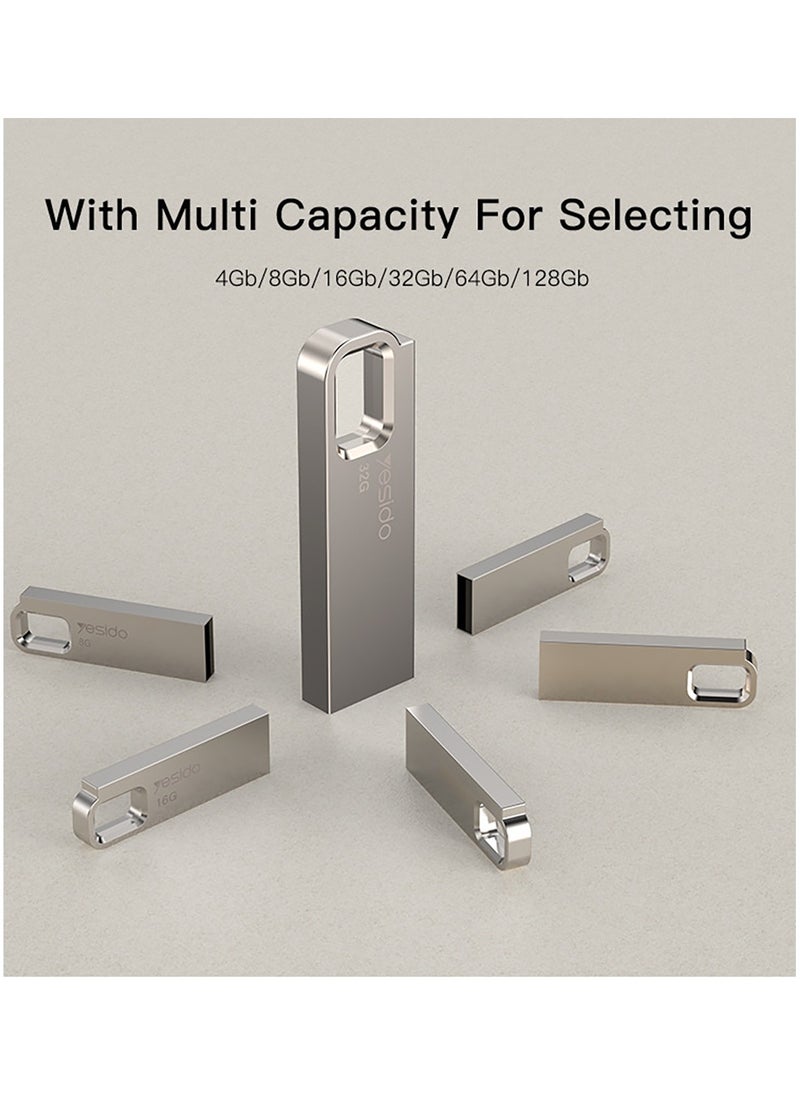 Yesido FL13 Flash Drive High Speed Storage Metal Body Fast Data 32GB USB2.0 USB Flash Disk - Silver - pzsku/Z5C709EC17B59C8387E2DZ/45/_/1722594090/69f319b1-ed74-4a25-ba84-ef326b446505