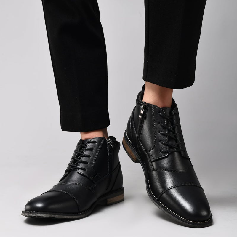 Arkbird Mens Dress Boots, Genuine Leather Classic Casual Ankel Boots with Side Zipper - Image 5