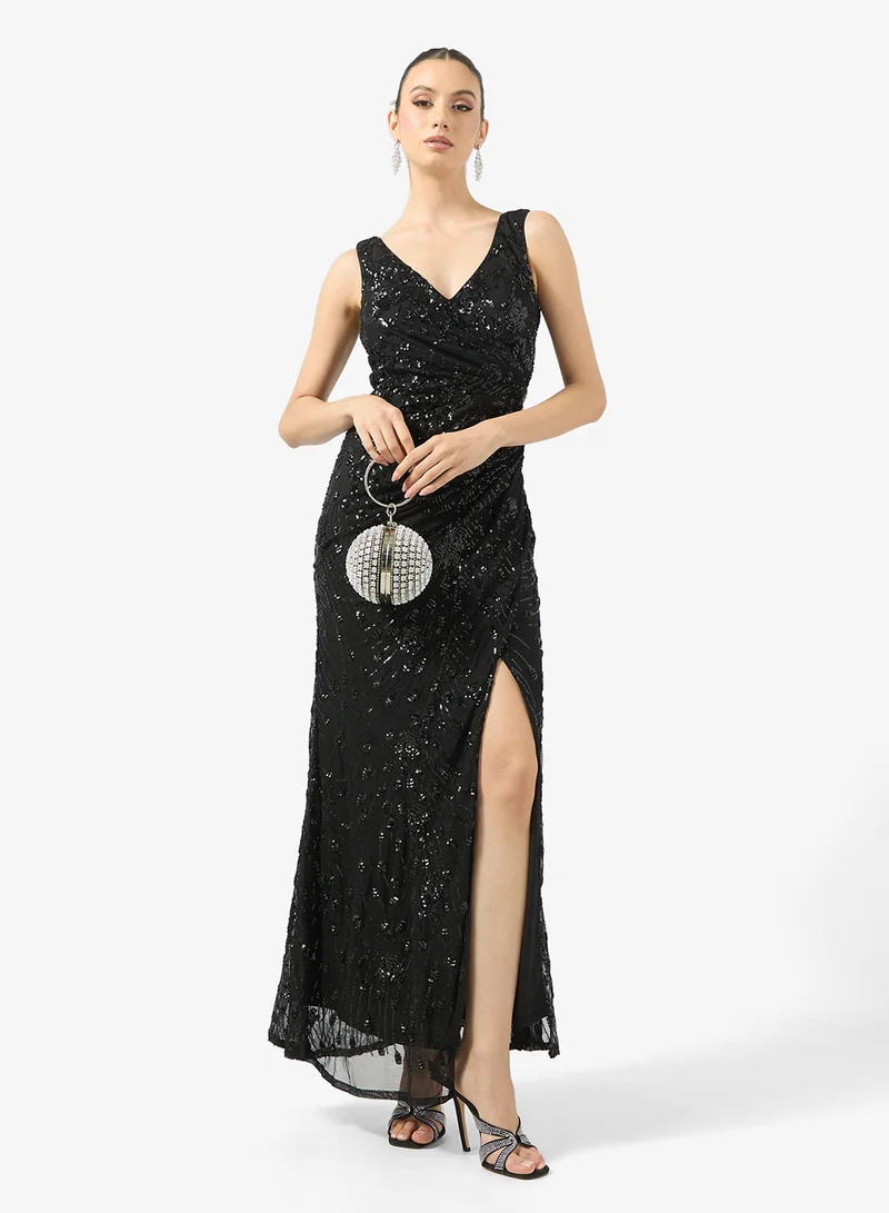 Ginger Boutique Sequin Embellished Evening Gown