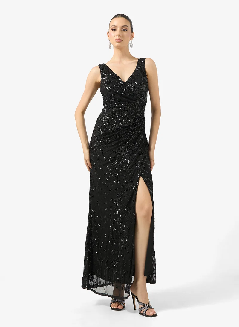 جينجر بوتيك Sequin Embellished Evening Gown
