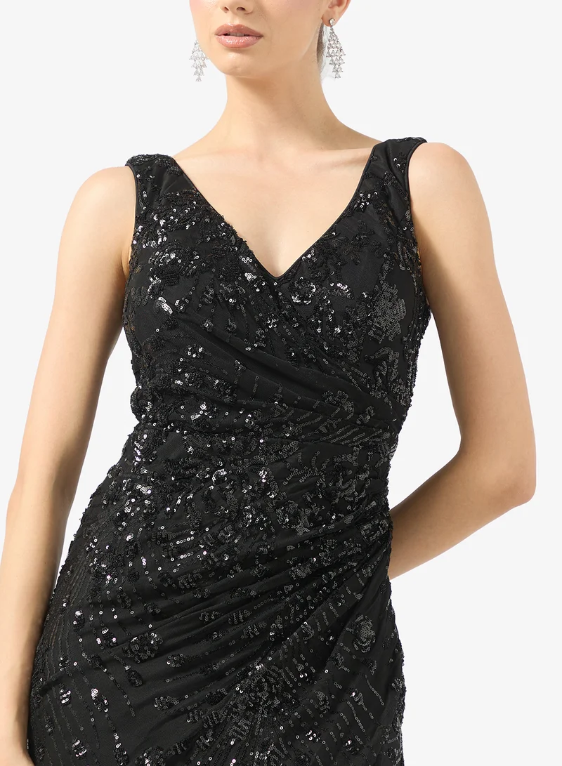 Ginger Boutique Sequin Embellished Evening Gown