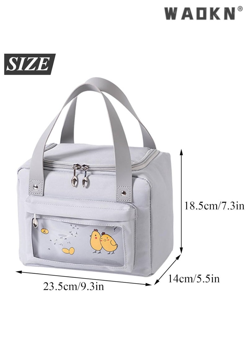 WAOKN - Lunch Bag Adult Lunch Box for Men and Women Small Leakproof Cute Lunch Tote Bag Large Capacity Reusable Insulated Refrigerated Lunch Container Suitable for Work Office Picnic Outdoor Travel - Image 1