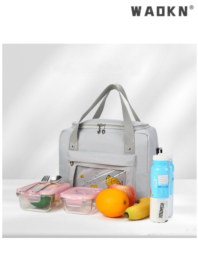WAOKN - Lunch Bag Adult Lunch Box for Men and Women Small Leakproof Cute Lunch Tote Bag Large Capacity Reusable Insulated Refrigerated Lunch Container Suitable for Work Office Picnic Outdoor Travel - Image 1