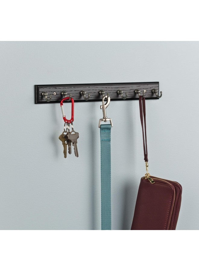 Franklin Brass Franklin Brass Key Tidy (1-Pack) Black Key Holder 14" Wall Mount Key Rack 7 Key Hooks for Wall, Hallway, Entry Small Keychain Rail Organizer FBKEYT7-BSE-R - Image 2