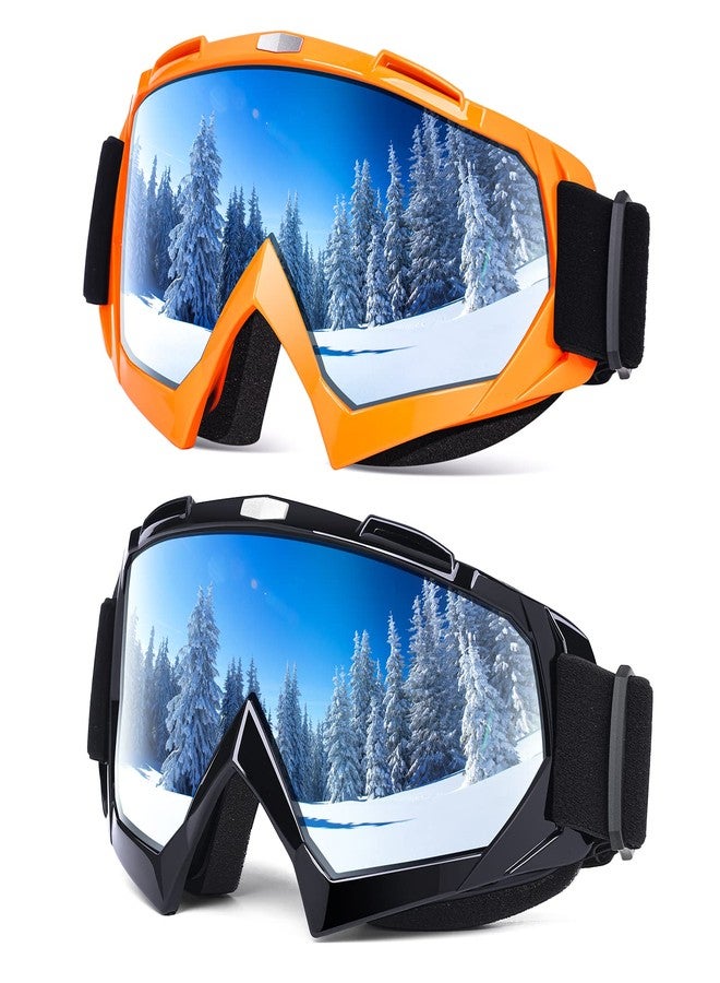Braylin Adult Ski Goggles, 2-Pack Snowboard Goggles for Youth, Teens, Men & Women, Wide View Snowmobile Goggles - Image 1
