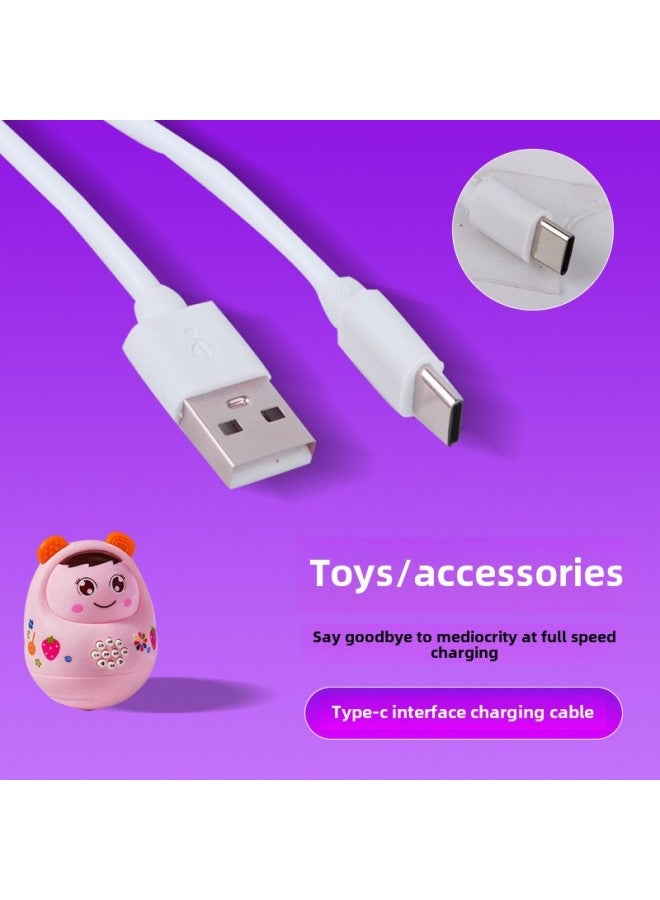Type-c20 Cm Short Line Copper Clad Steel Charging Line USB Data Line Small Fan Led Light Shaver Matching Machine-Color:30cm White [type-c] Charging Cable—copper Clad Steel  - Image 3