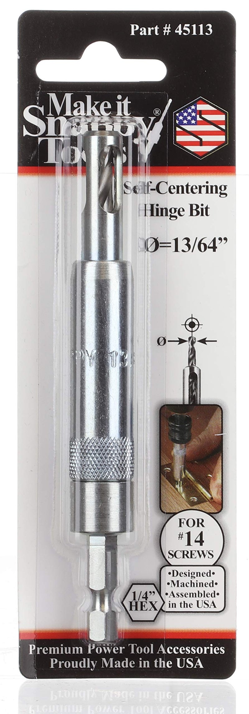 Make It Snappy Tools 13/64 Inch Self-Centering Hinge Bit #45113 - Image 2