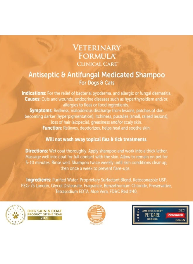 Veterinary Formula Synergy Labs Veterinary Formula Clinical Care Antiseptic & Antifungal Medicated Shampoo For Dogs & Cats 473ml - Image 5