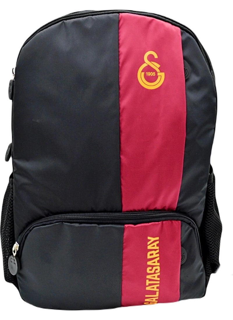 Me Çanta Me Bag 3 Compartment Galatasaray Red Stripe Patterned School Backpack 24539  - Image 1