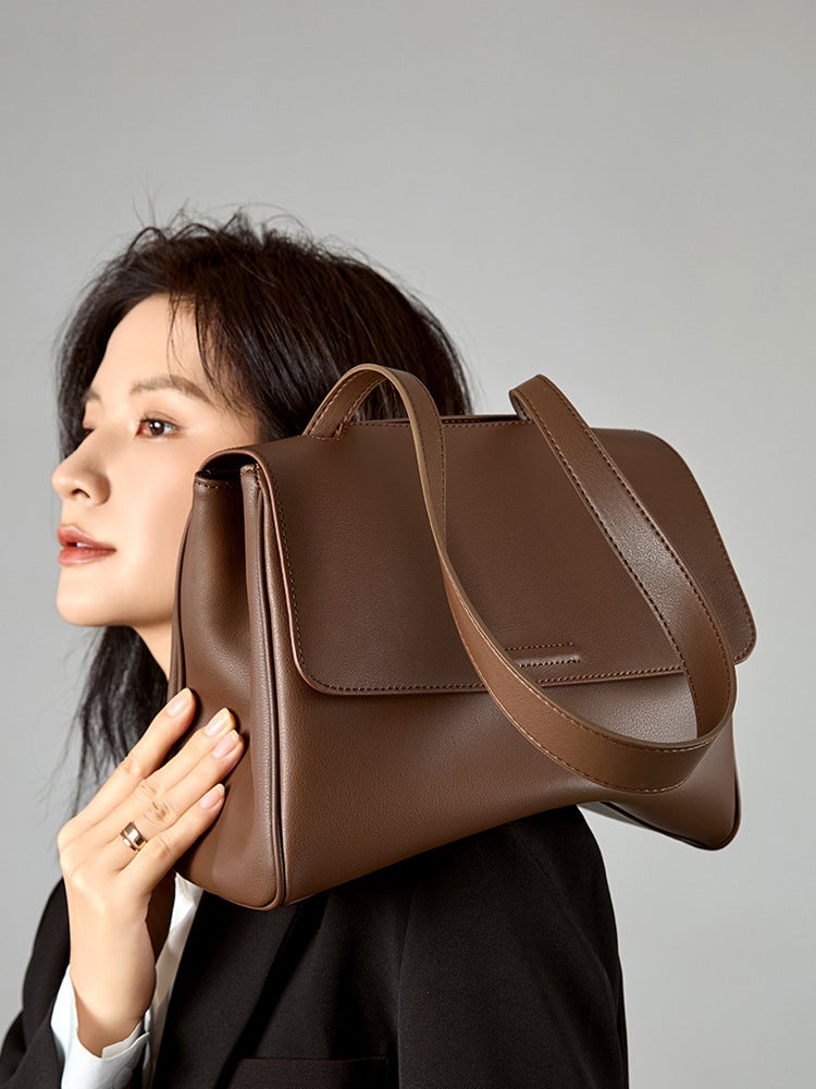 Genuine Leather Women'S Bag Light Luxury Niche Shoulder Bag Handbag Bag Women'S High-End Tote Bag - Image 4