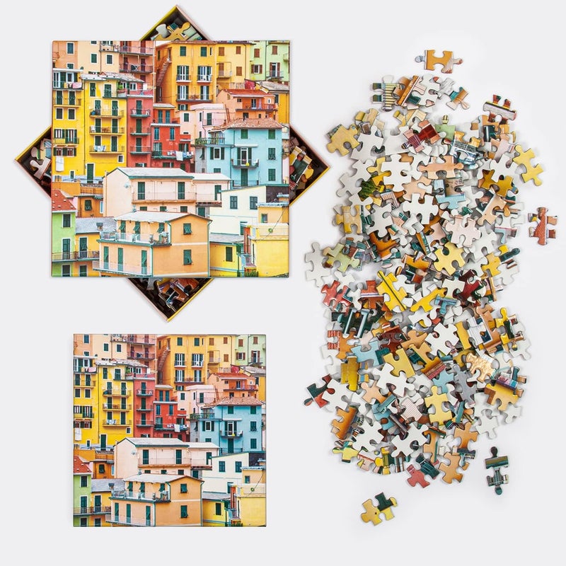 Galison Sufficient order stock Ciao from Cinque Terre 500 Piece Puzzle from - Beautiful Photographic Jigsaw Puzzle of The Coastal Area of Liguria, Italy, 20" x 20", Fun & Challenging, Unique Gift Idea Detachable clean - Image 3