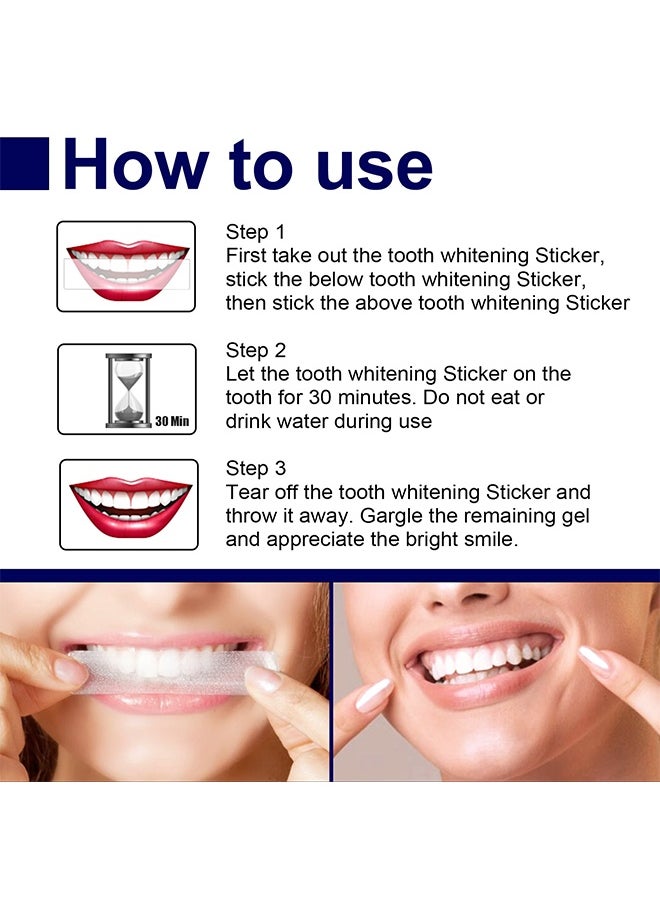 SMILEKIT 5D Teeth Whitening Strips, Elastic Gel Teeth Whitening Kit, Smile Whitening Strips for Against Yellow Teeth, Coffee Stains Dental, Black Teeth ( 7Packs, 14Strips)  - Image 5