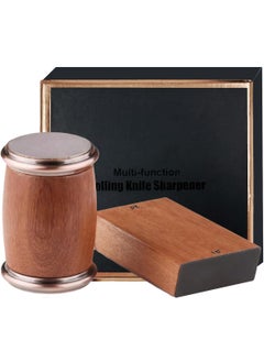 MarlaMall Rolling Knife Sharpener Kit for Straight Edge - Knife Sharpening with Leather Strop, Diamonds Discs and 15 & 20 Degree Magnetic Angles, Roller Knife Sharpener System for Kitchen Knives  - Image 1