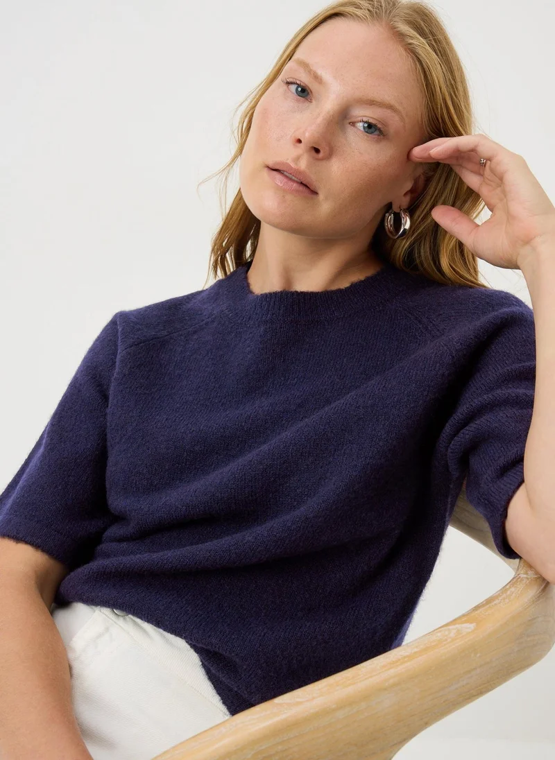 Matalan Navy Knit Spandex T-Shirt