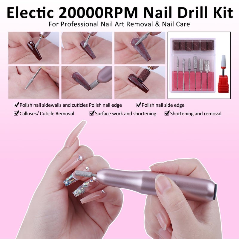 SWEET TREND Acrylic Nail Kit with Everything: Beginners Set with Drill - Professional Acrylic Powder Glitter Monomer False Tips Top Base Coat Starter Kit - Full Decorations Nail Supplies for Nail Extensions Gift - Image 5