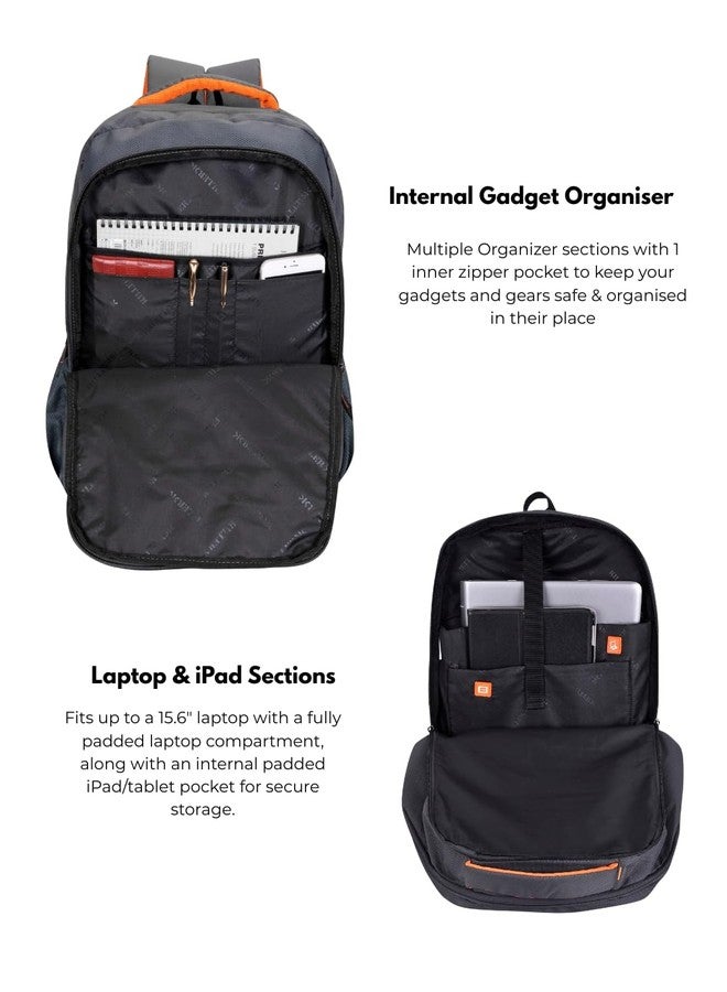 KILLER Louis 38L Large Laptop Backpack with 3 Compartments Polyester Trendy Waterproof Travel Backpack (Grey) - Image 3