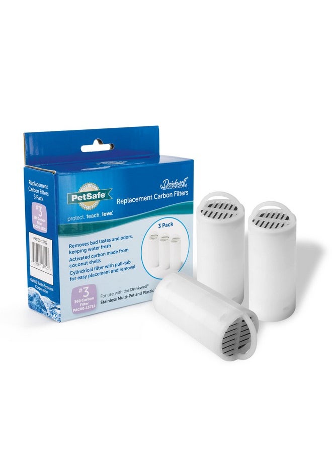 PetSafe PetSafe Drinkwell Replacement Carbon Filters, Dog and Cat 360 Water Fountain Filters, 3-Pack  - Image 1
