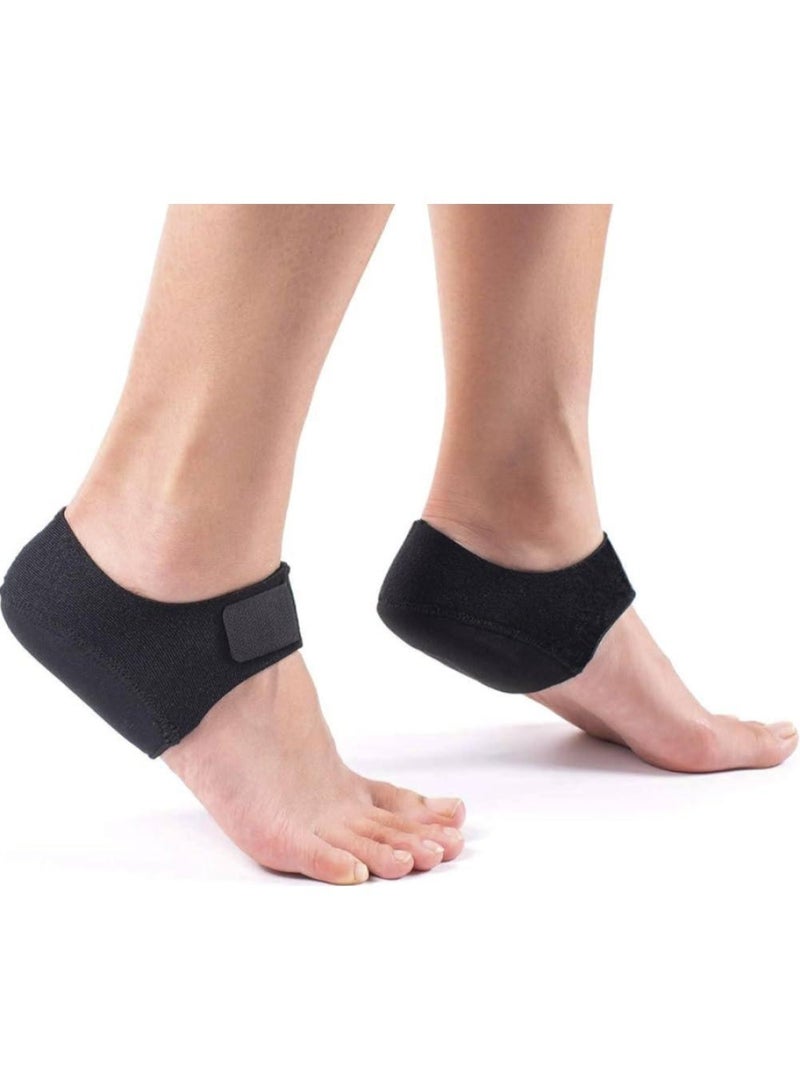 HT medical heel brace, Relieves heel pain and supports the foot while walking or standing for long periods, by HT, black - Image 1