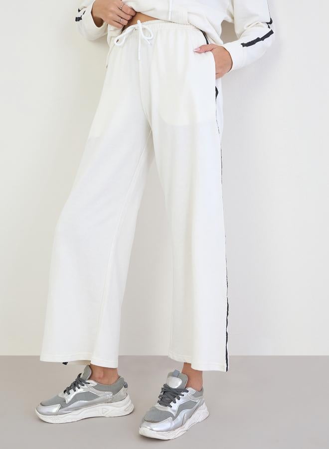 Styli Off White Printed Longline Hoodie and Joggers Co-Ords - Image 5