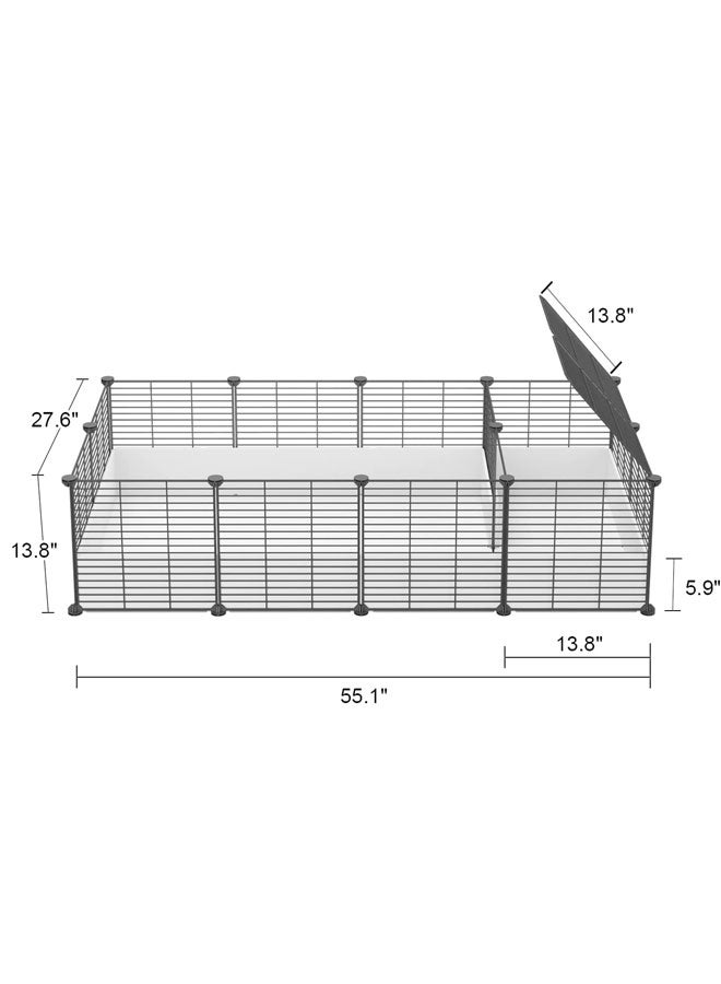 Generic Cat Cage Indoor Habitat Cage Small Animals Cage Portable Metal Wire Yard Fence Playpen for Small Pet Bunny Turtle Hamster  - Image 3
