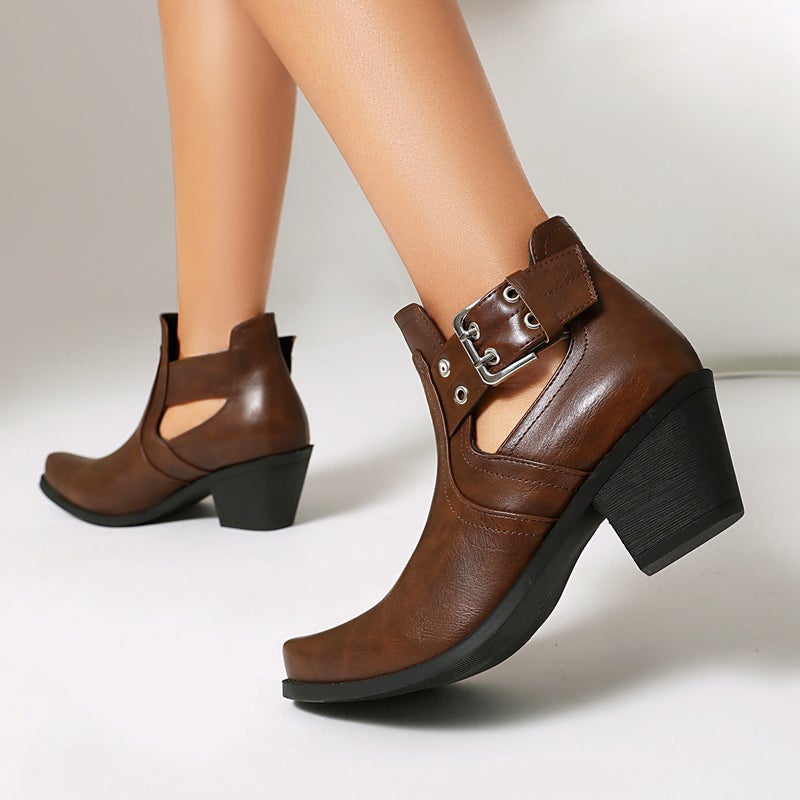 Wish Foreign Order 2026 Fashion High-Heeled Shoes With Belt Buckle, Large Sizes 40-46, Roman Style Women'S Trendy Shoes - Image 3