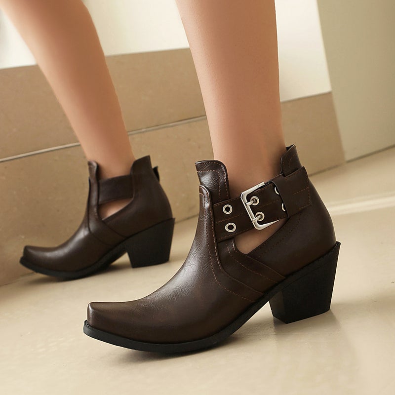 Wish Foreign Order 2026 Fashion High-Heeled Shoes With Belt Buckle, Large Sizes 40-46, Roman Style Women'S Trendy Shoes - Image 5