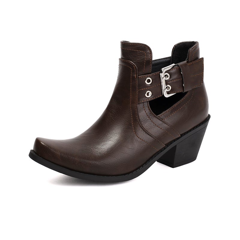 Wish Foreign Order 2026 Fashion High-Heeled Shoes With Belt Buckle, Large Sizes 40-46, Roman Style Women'S Trendy Shoes - Image 1