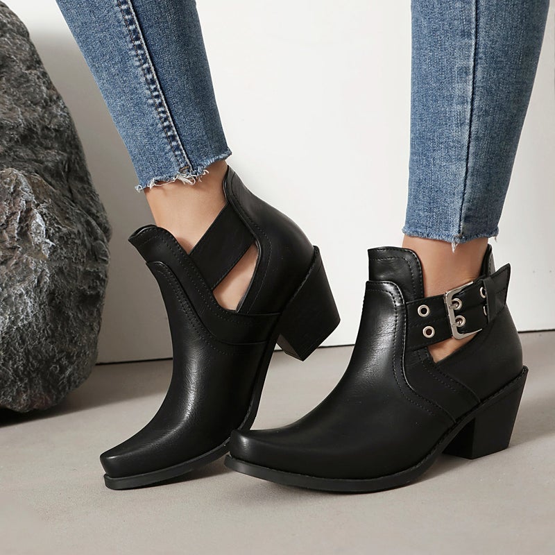 Wish Foreign Order 2026 Fashion High-Heeled Shoes With Belt Buckle, Large Sizes 40-46, Roman Style Women'S Trendy Shoes - Image 4
