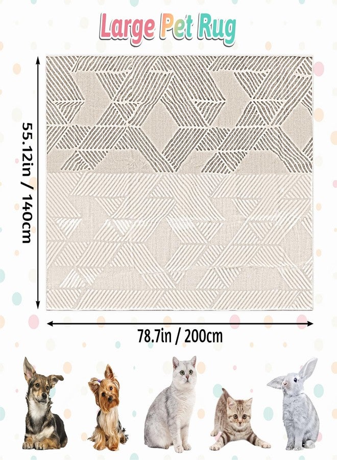 سجادة أرضية للأرانب من VCEPJH، مقاس 55 × 78.7 بوصة، قابلة للغسل، كبيرة الحجم وقابلة لإعادة الاستخدام، مناسبة لبطانية خنازير غينيا، مانعة للانزلاق، وسادات ولادة للحيوانات الأليفة الصغيرة مثل الكلاب والجراء والشنشيلات والقطط والنموس. - Image 2