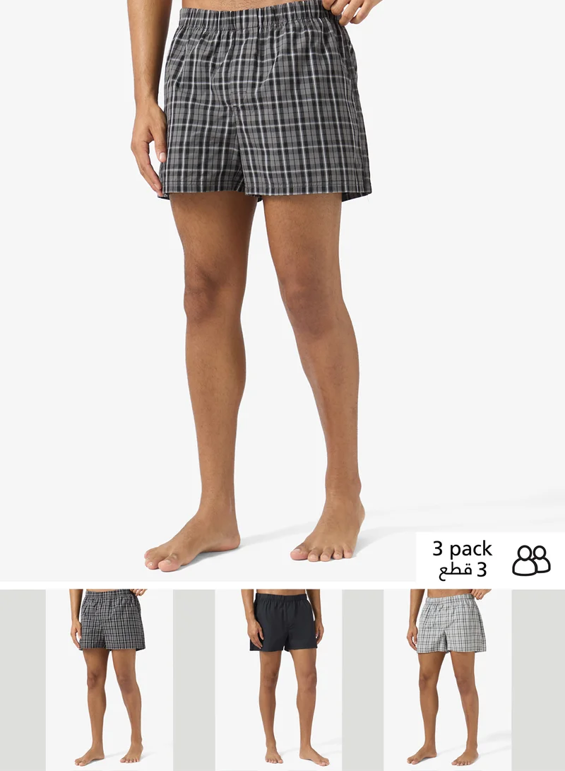 JACK & JONES 3 Pack Of Logo Band Trunks