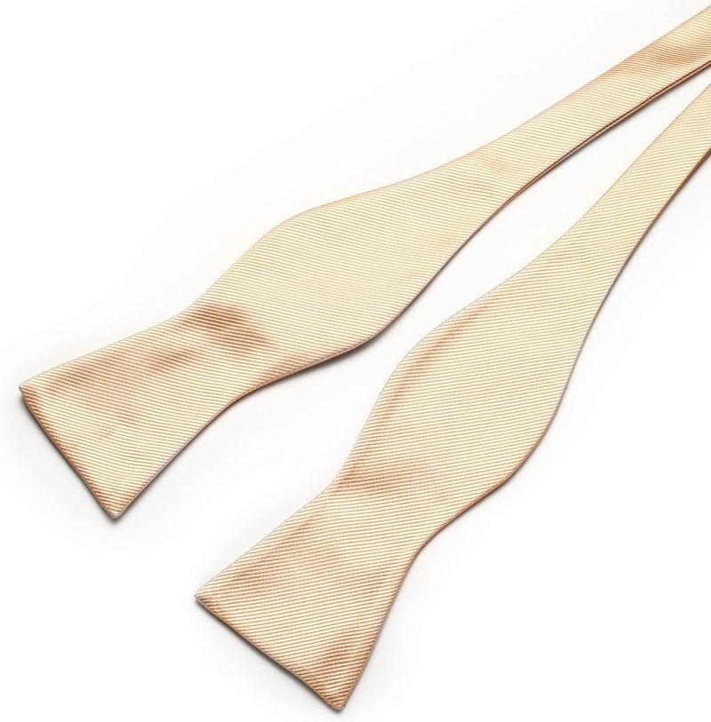 pensee Mens Solid Bowtie Woven Self Tie Bow Ties Tuxedo & Wedding Bowties - Image 3