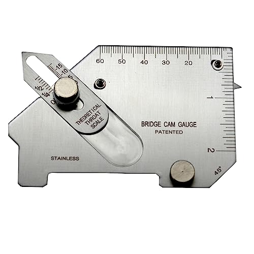 RIVERWELD Bridge Cam Gage Test Ulnar Welding Inspection Gauge Checks Depth of Undercut and Pitting Fillet Weld Throat Size and Length Angle of Preparation Misalignment - Image 1