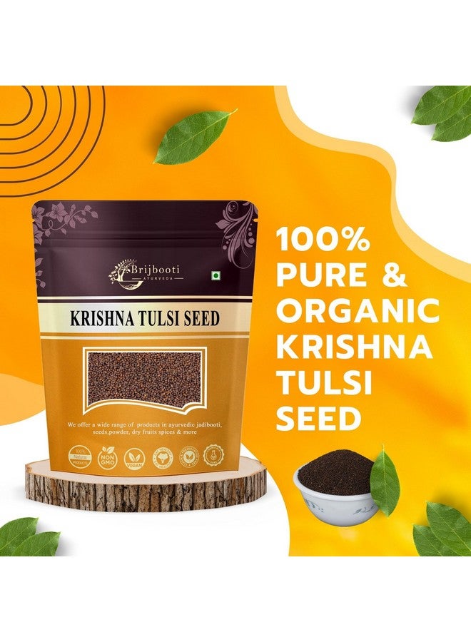 BrijBooti بذور كريشنا تولسي للأكل (200 غ) - بذور شاياما تولسي - بذور تولسي السوداء - بذور تولسي - Image 4