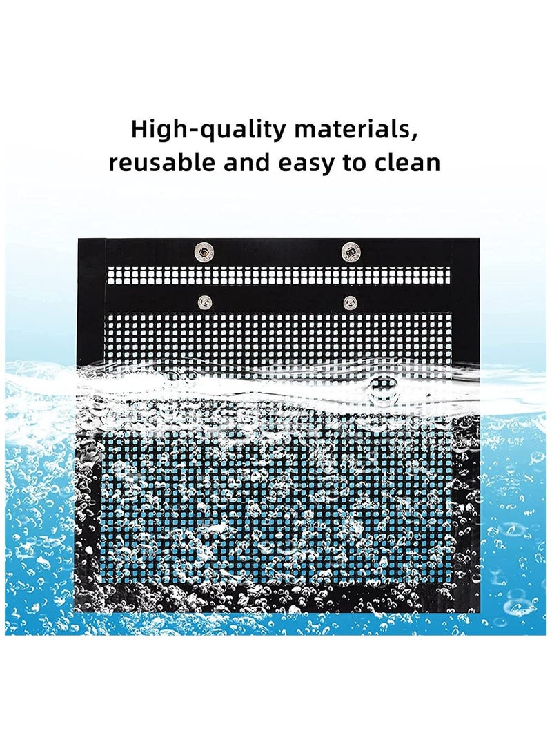 سيوسي BBQ Mesh Grill Bags, High Temperature Resistant Grid Barbecue Bag Reusable Grilling Pouches for Charcoal, Gas, Electric Grills, Barbecue Bag Set Is A Must-Have for All Event (3 Pack, Black) - Image 5