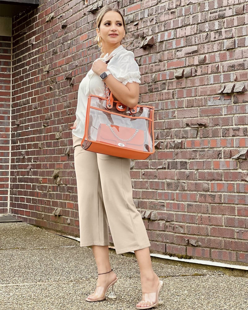 G4Free Yoga Pants Women High Waisted Capri Pants Wide Leg Sweatpants Stretchy Dress Crop Pants with Pockets for Travel Workout(Khaki,L,Tall) - Image 2