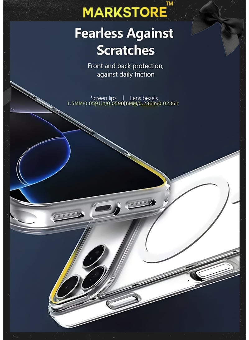 مارك ستور جراب iPhone 17 Pro Max مع MagSafe - غطاء شفاف مقاوم للصدمات | TPU مقاوم للصفرة + PC صلب | شحن لاسلكي - Image 3