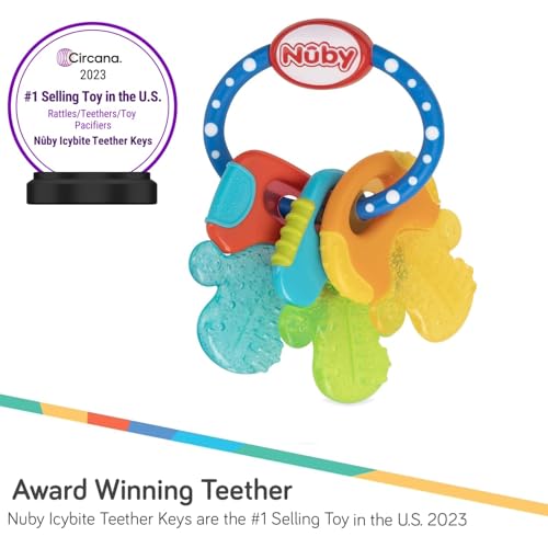 Nuby Icybite Hard Or Soft Teeting Keys (Multicolor) - Image 3