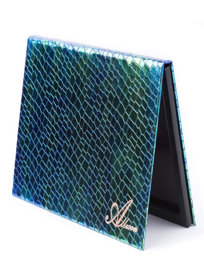 Allwon Magnetic Palette Mermaid Empty Makeup Palette with Mirror and 30Pcs Adhesive Empty Palette Metal Stickers for Eyeshadow Lipstick Blush Powder (Green) - Image 1