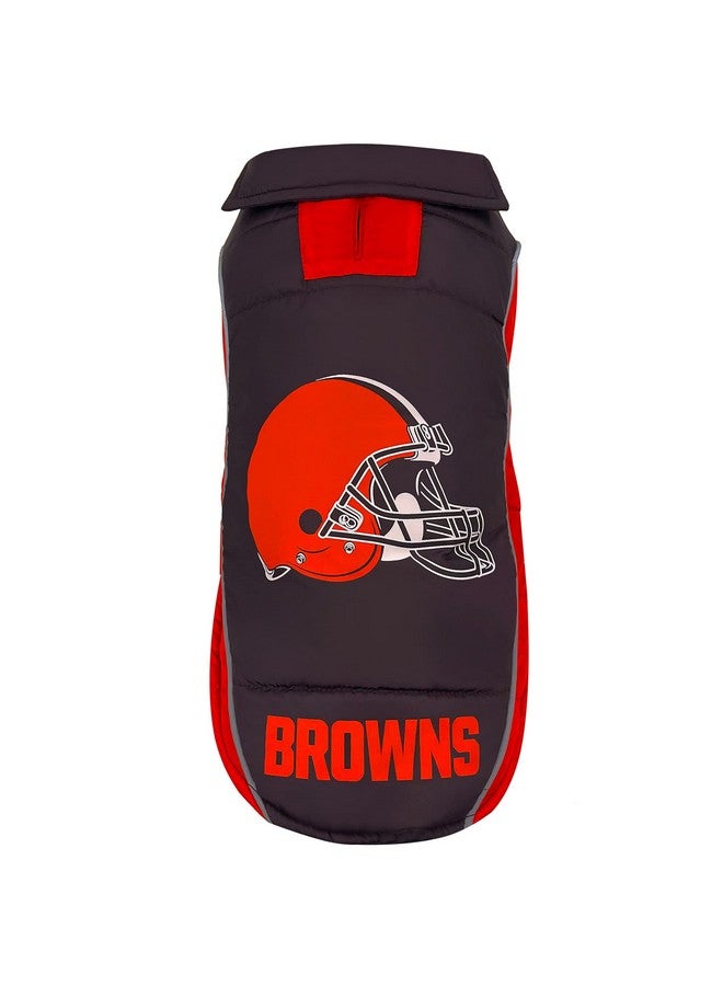 Pets First NFL Cleveland Browns Puffer Vest for Dogs & Cats, Size Medium. Warm, Cozy, and Waterproof Dog Coat, for Small and Large Dogs/Cats. Best NFL Licensed PET Warming Sports Jacket - Image 3