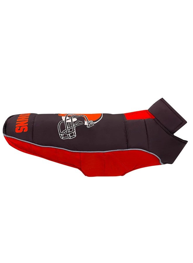 Pets First NFL Cleveland Browns Puffer Vest for Dogs & Cats, Size Medium. Warm, Cozy, and Waterproof Dog Coat, for Small and Large Dogs/Cats. Best NFL Licensed PET Warming Sports Jacket - Image 2