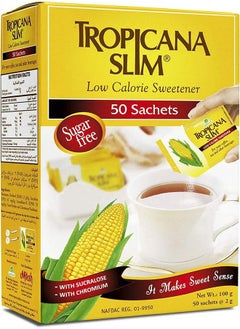 Tropicana Slim Low Calorie Sweetener 50 Sachets  - Image 1