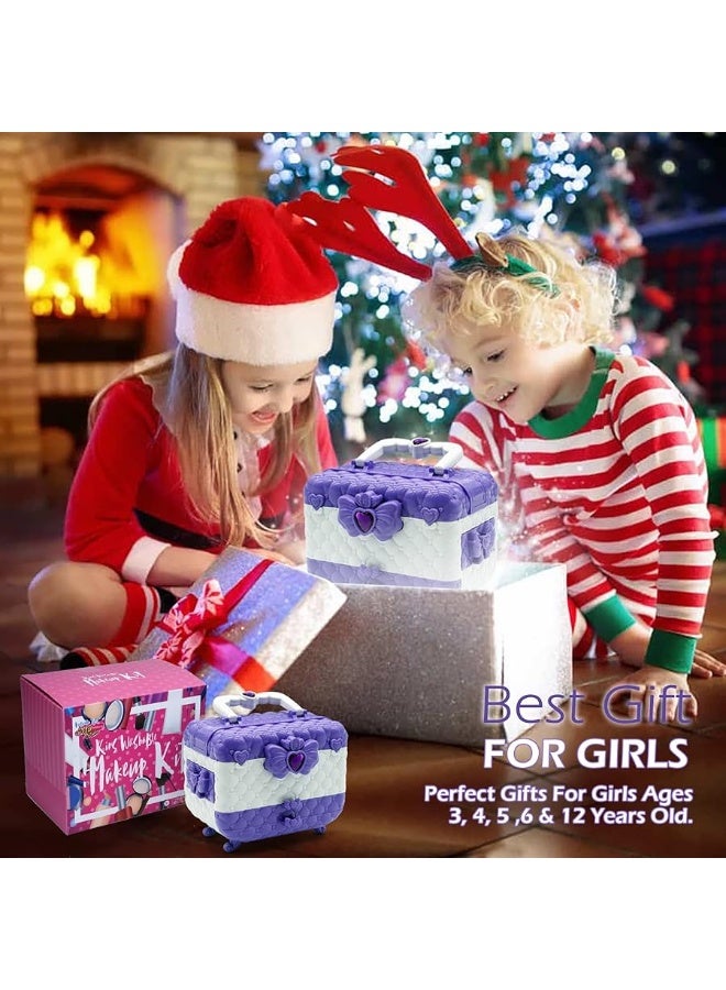 ROKKES Kids Makeup Kit for Girl Toys - Toys for Girls Makeup Girls Princess Gift Non Toxic Toddlers Cosmetic Kits,Child Play Makeup Toys for Girls, Age 4-10Year Old Children Gift - Image 2
