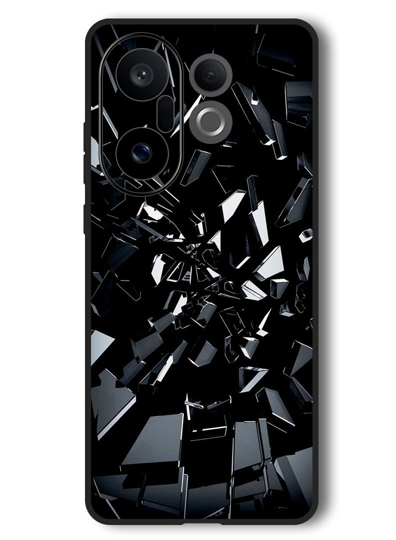 Theodor Case Compatible with Vivo X200 FE 6.31 Inch Protection Shockproof Bumper Cover Black 1 - Image 1