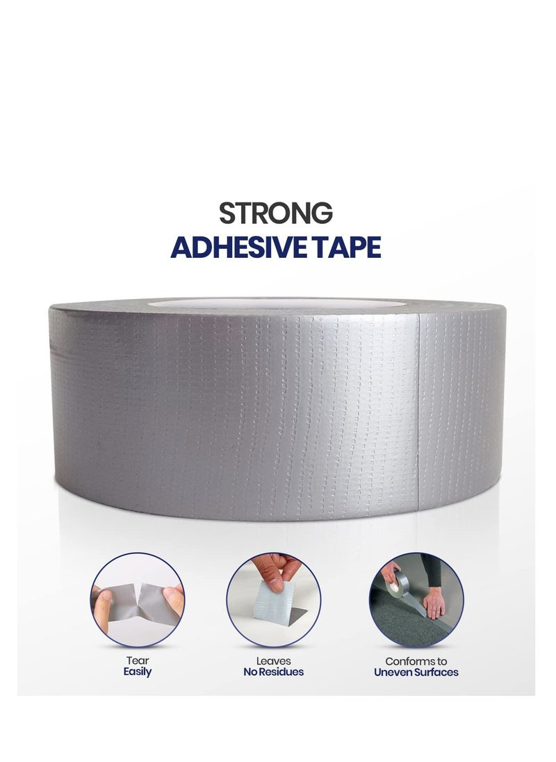 MARKQ 4 Rolls Duct Tape, 2 inches x 15 yards Strong Adhesive Silver Tape for Packing, Kitchen Home, Office, Indoor & Outdoor Use  - Image 3