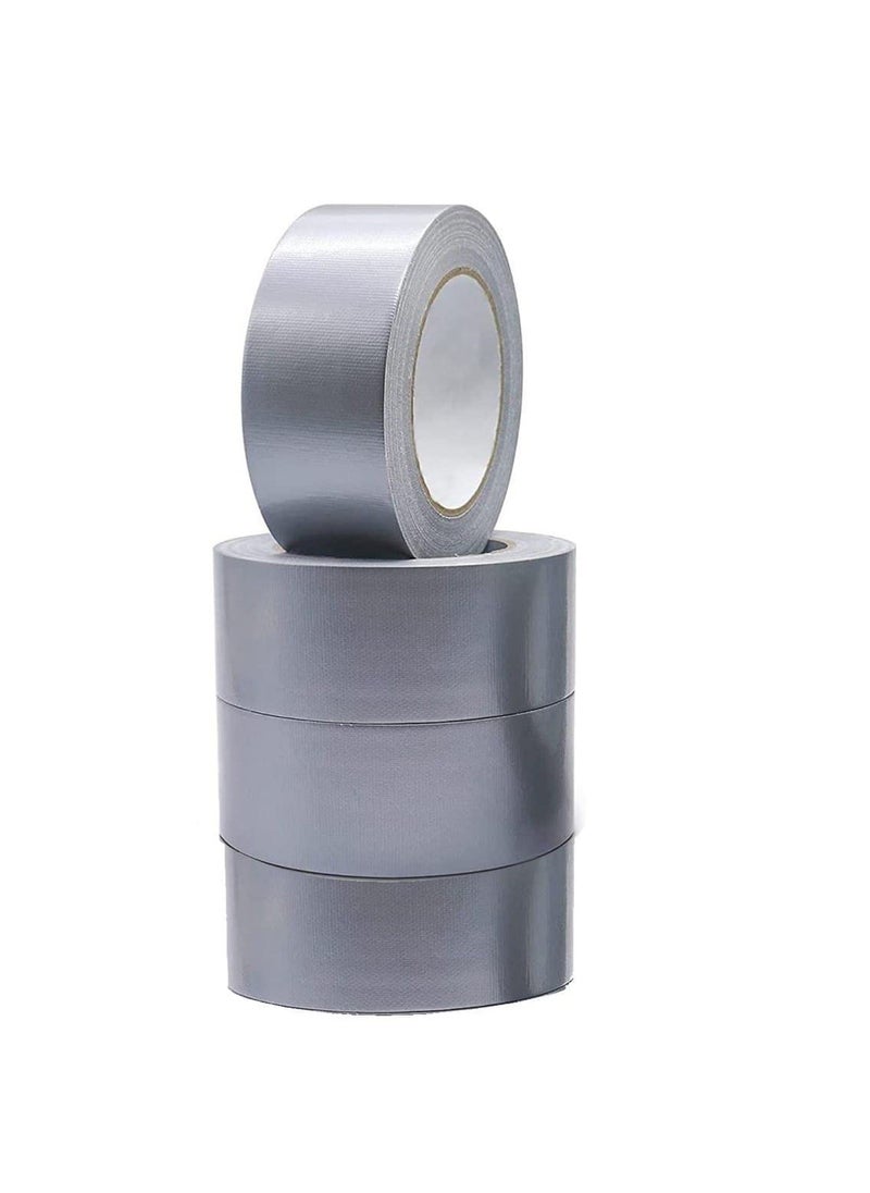 MARKQ 4 Rolls Duct Tape, 2 inches x 15 yards Strong Adhesive Silver Tape for Packing, Kitchen Home, Office, Indoor & Outdoor Use  - Image 1