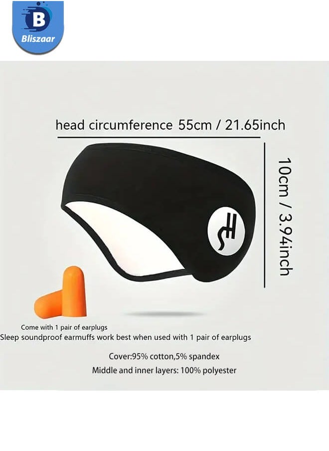 Bliszaar Cotton Sleep Mask [Official Certified]with Soundproof Ear Covers and Earplugs Set - Comfortable Adjustable Sleeping Eye Mask for Uninterrupted Rest, Ear Protection for Noise Reduction, Essential Travel Accessory Black  - Image 5
