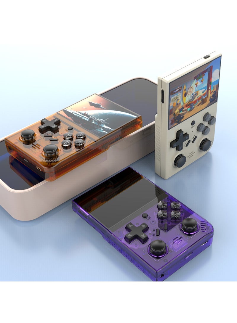 RS35 plus Handheld Game Console – 3.5" IPS Screen Linux EmuELEC System Retro Game Player with 20000+ Classic Games 64G TF Card (Khaki) - Image 3